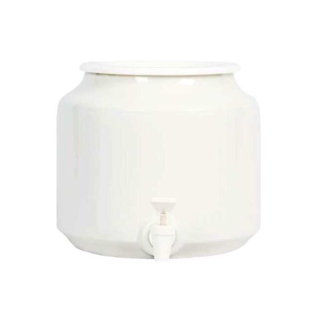 White Ceramic Bench Top Dispenser